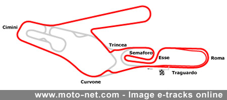 Tracé - Test Mondial Superbike : Baptême officiel de Vallelunga