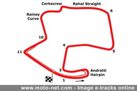 Tracé de Laguna Seca - Le Grand Prix des États-Unis MotoGP 2007 : la présentation sur Moto-Net