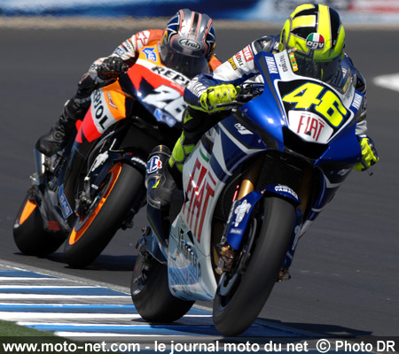 Valentino Rossi et Dani Pedrosa - Grand Prix Moto des États-Unis 2007 : le tour par tour sur Moto-Net.Com