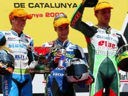 1er Pedrosa, 2ème Luthi, 3ème De Angelis