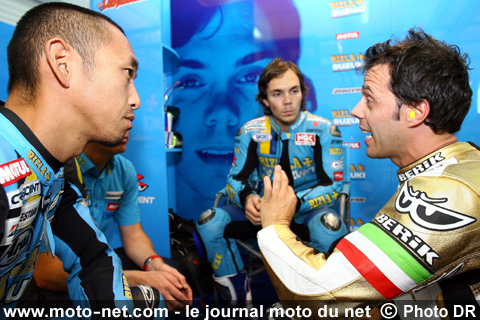 Nobuatsu Aoki, Chris Vermeulen et Loris Capirossi - Essais Valence : Le MotoGP 2007 n'est plus : Viva 2008 !