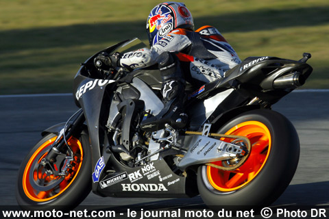 Dani Pedrosa sur la RCV 2008 - Essais MotoGP à Jerez : les Honda Repsol clôturent l'année 2007 en beauté