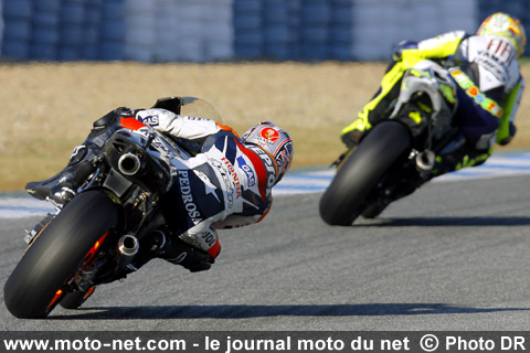 Valentino Rossi et Dani Pedrosa - Essais MotoGP à Jerez : les Honda Repsol clôturent l'année 2007 en beauté