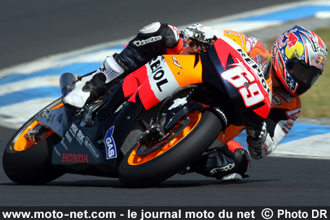 Nicky Hayden - Essais Phillip Island : Stoner illumine, les nouvelles stars brillent