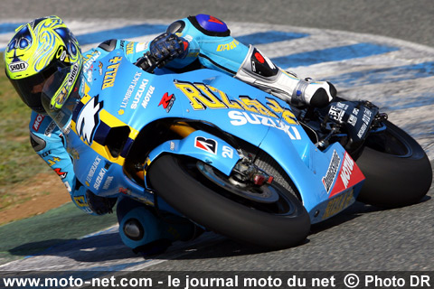 Chris Vermeulen - Tests IRTA Jerez : Les champions 2006 et 2007 filent entre les gouttes
