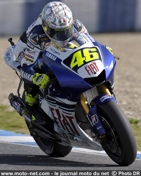 Valentino Rossi - Tests IRTA Jerez : Les champions 2006 et 2007 filent entre les gouttes