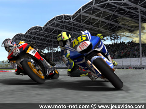 Dani Pedrosa et Valentino Rossi - MotoGP 07 : À l'aspi de Casey Stoner !