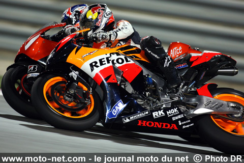 Dani Pedrosa et Casey Stoner - Grand Prix Moto du Qatar 2008 : le tour par tour sur Moto-Net.Com