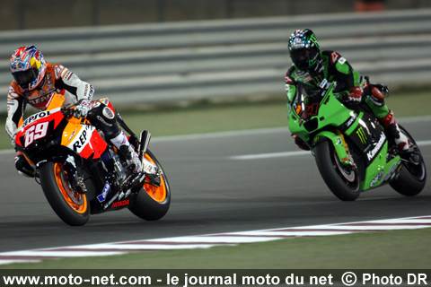 Nicky Hayden et John Hopkins - Grand Prix Moto du Qatar 2008 : le tour par tour sur Moto-Net.Com