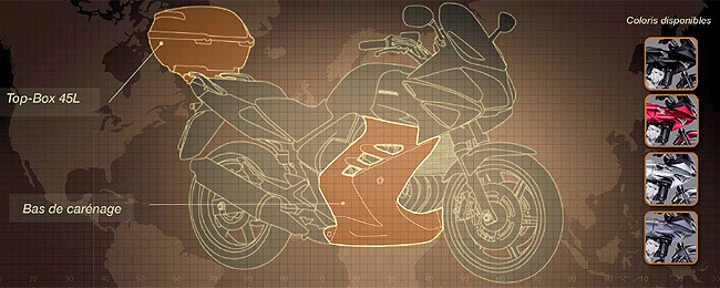 Honda mute sa CBF 600 SA en voyageuse au long cours