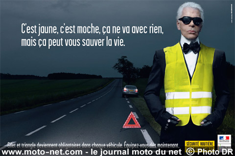 Campagne gilet et triangle obligatoires - Le gilet obligatoire de nuit pour les cyclistes !