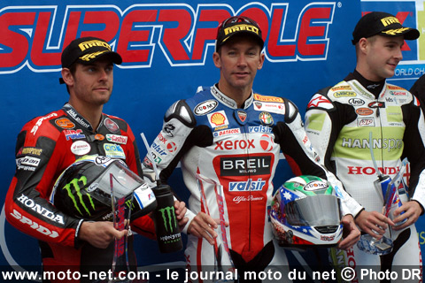 Carl Crutchlow, Troy Bayliss et Jonathan Rea- Mondial Superbike Portugal 2008 : Bayliss et Sofuoglu : départ et retour gagnants !