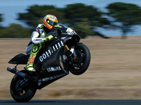 Valentino Rossi plus rapide que les Honda aujourd'hui sur le circuit de Phillip Island