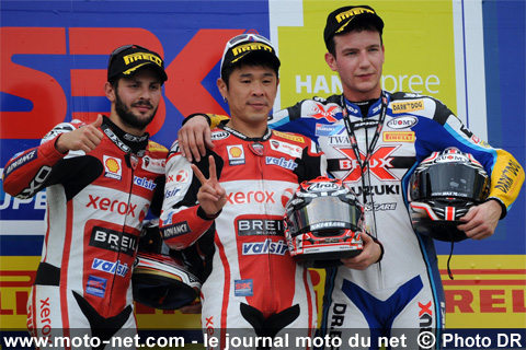 Haga 1er, Fabrizio 2ème et Neukirchner 3ème - Mondial Superbike Valence 2009 : Haga prend le large à Valence