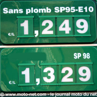 BP conseille l'utilisation de l'Ultimate SP 98 aux motards