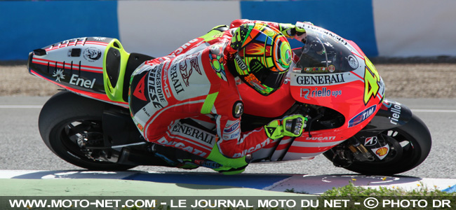 Valentino Rossi et Nicky Hayden testent la Ducati GP12