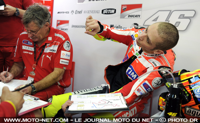 Valentino Rossi et Nicky Hayden testent la Ducati GP12 à Jerez