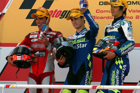 Grand Prix moto de Valence 2004 : le tour par tour