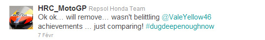 Moto GP : Tweet clash entre Rossi et le HRC...