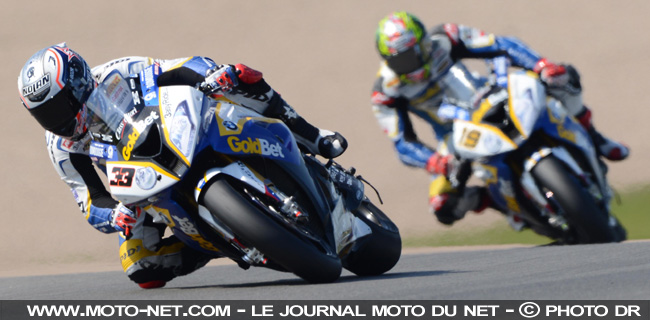 Melandri et Davies - Essais privés WSBK : les BMW essaient de progresser à Aragon
