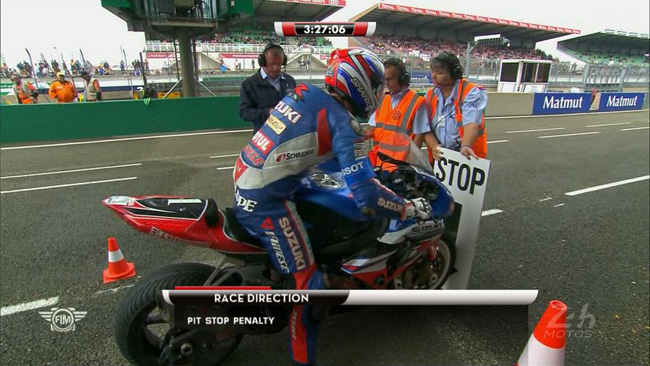 Pénalité pour la Suzuki n°1 du SERT