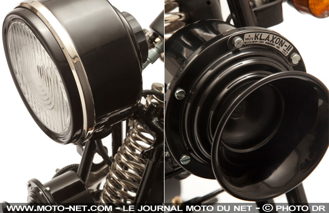 La moto Sterling de Black Douglas s'apprête à traverser l'Europe