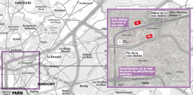 La FFMC contre la voie réservée aux bus et taxis sur l'autoroute A1