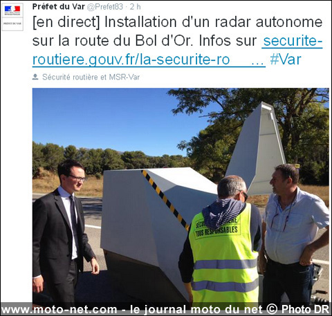 Bol d'Or : deux radars autonomes pour accueillir les motards