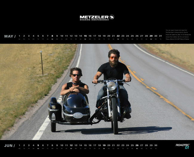 Le calendrier Metzeler 2016 retrace l'histoire de la moto au cinéma