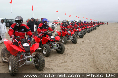 Quaduro'Star Honda au Touquet : un poireau chez les peoples...