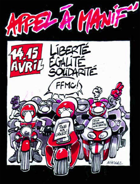 Manifestations FFMC les 14 et 15 avril