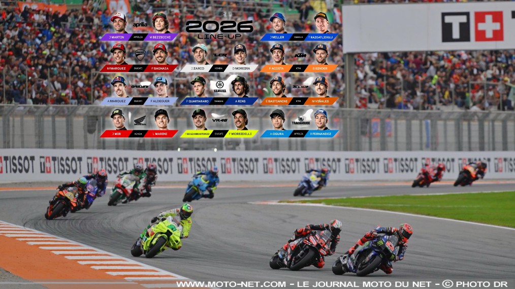 La grille MotoGP 2026 définitive