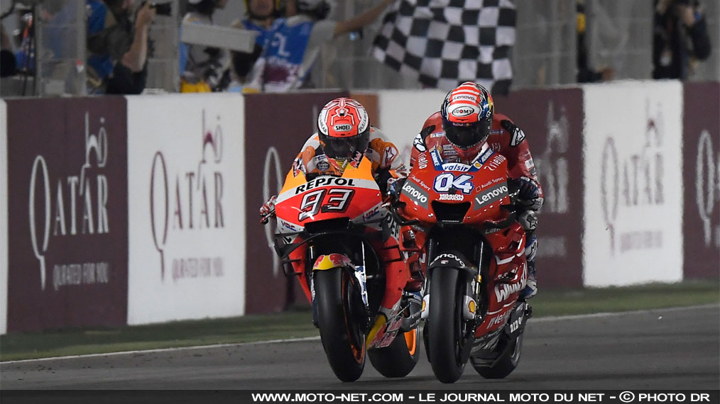 GP du Qatar - Dovizioso (1er) : Marquez m'a poussé à la limite GP du Qatar - Dovizioso (1er) : Marquez m'a poussé à la limite