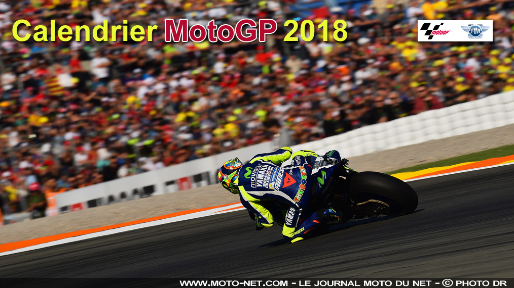 Calendrier du championnat du monde Moto GP 2018