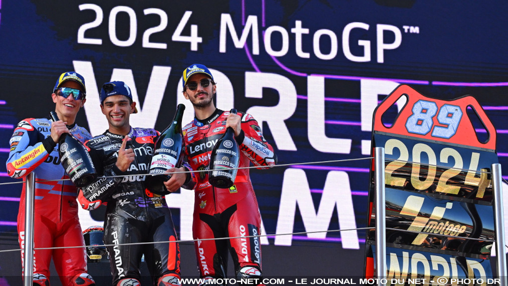 Ducati reste champion de MotoGP en 2024 mais perd son n°1