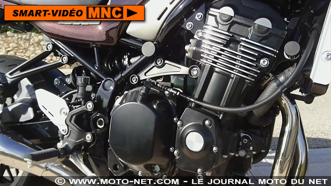 Smart-vidéo en direct de notre essai de la Kawasaki Z900RS : moteur et instrumentation