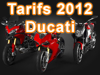 Les tarifs Ducati de nouveau en hausse en 2012
