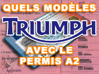 9 motos Triumph pour les détenteurs du permis A2