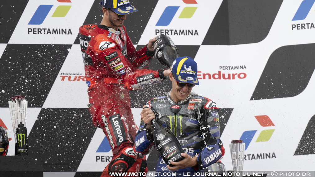 Bagnaia reprend le commandement en Indonésie, Quartararo un nouveau podium