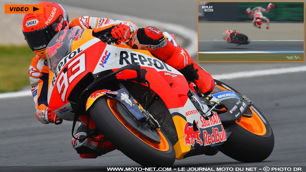 GP des Pays-Bas FP2 : chutes de Marc Marquez puis de la pluie à Assen