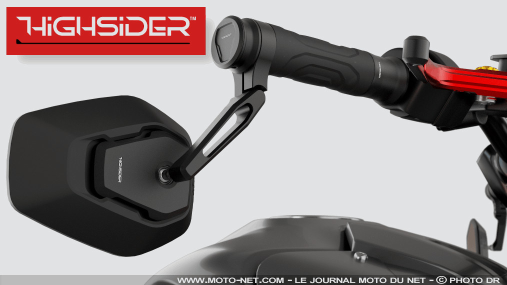 Poignées, rétroviseurs et embout de guidon Esagano par Highsider