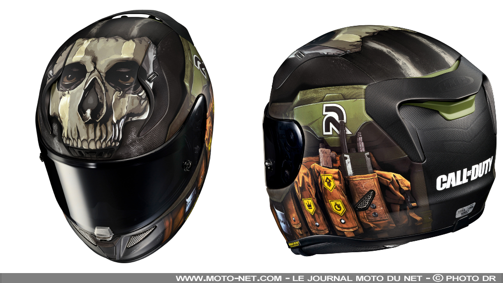 Nouvelle déco Ghost Call of Duty pour le casque HJC R-PHA 11 