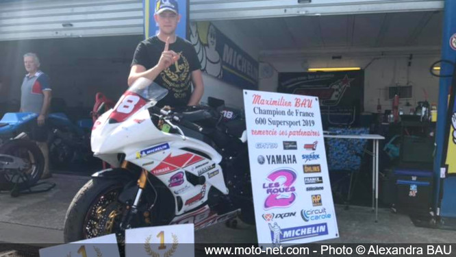 Maximilien Bau champion de France Supersport 2019