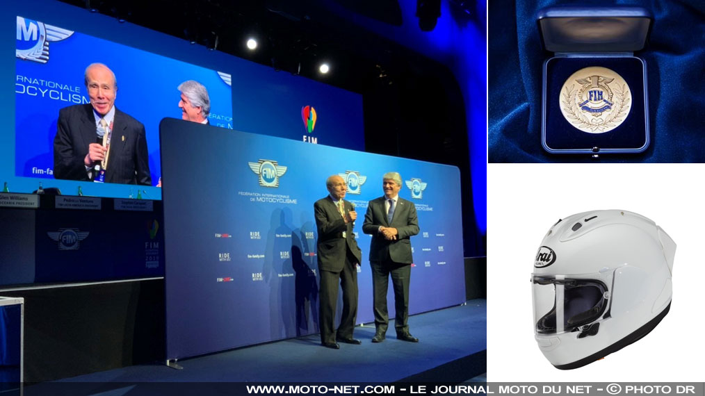 La Fédération internationale de moto récompense les casques Arai pour la sécurité des pilotes