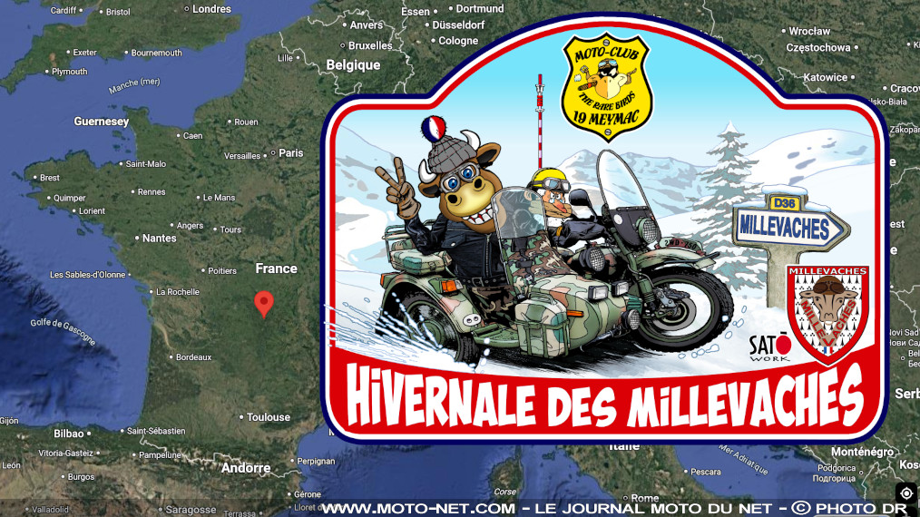Les motards de l'hivernale des Millevaches sont de vrais cochons