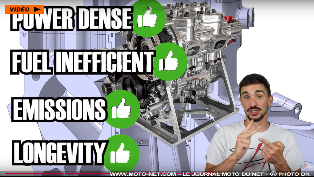 Vidéo sur les atouts, limites et avenir du moteur 2-temps