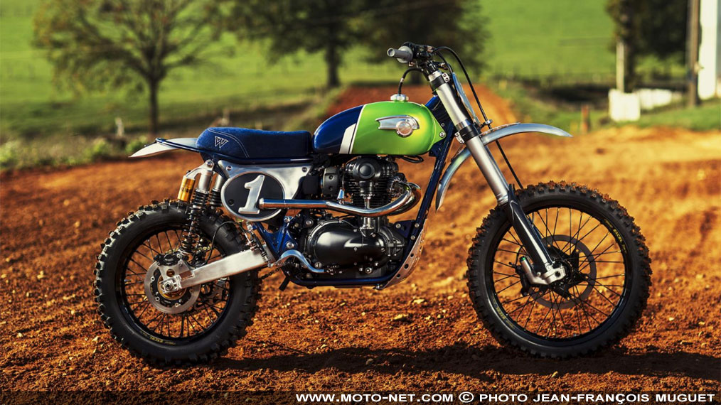 MRS Oficina transforme la Kawasaki W800 en motocross !