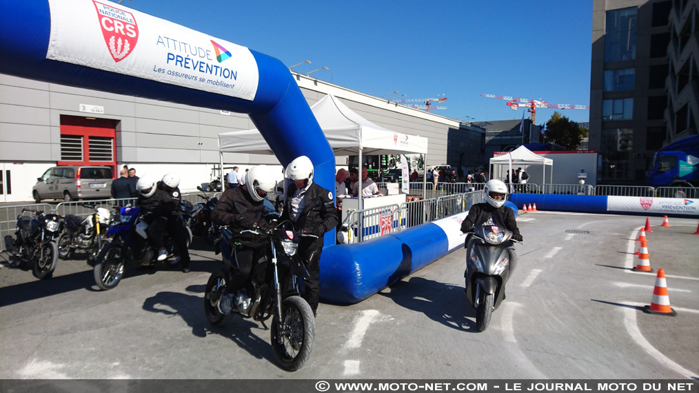 Mondial de la moto 2018 : présentation de la piste CRS Attitude Prévention 