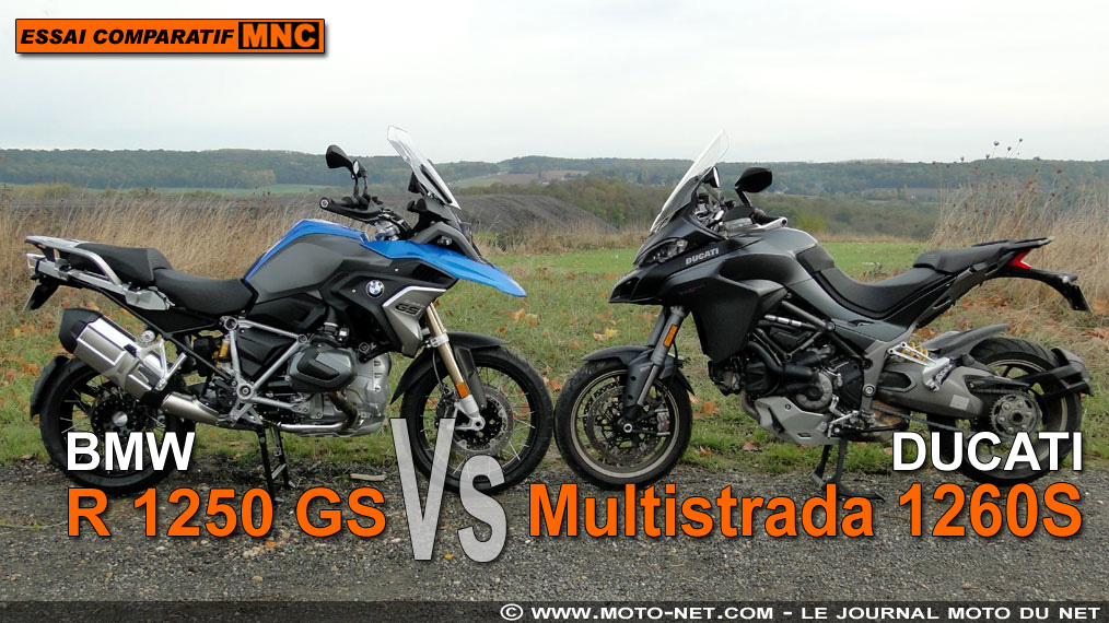 Duel BMW R 1250 GS Vs Ducati Multistrada 1260 S : distribution variable, polyvalence unique