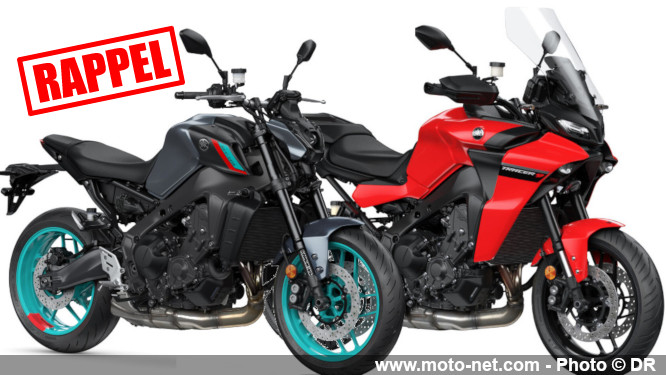 Yamaha rappelle ses roadsters MT-09 et routières Tracer 9 (versions Euro5)